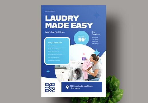 Laundry Service Flyer Template
