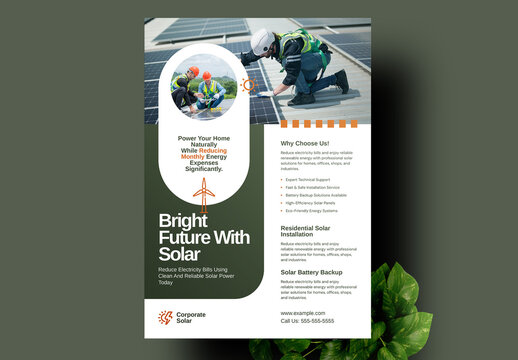 Solar Energy Flyer Layout