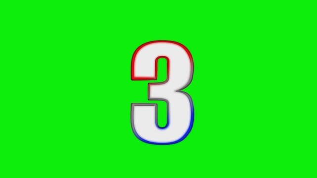 High quality 4K number footage on green screen background with gentle movement. The green elements are clearly separated for professional keying and video editing.
