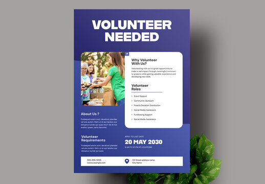 Volunteers Needed Flyer Layout