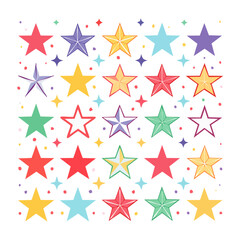 Obraz premium Colorful geometric star pattern vector