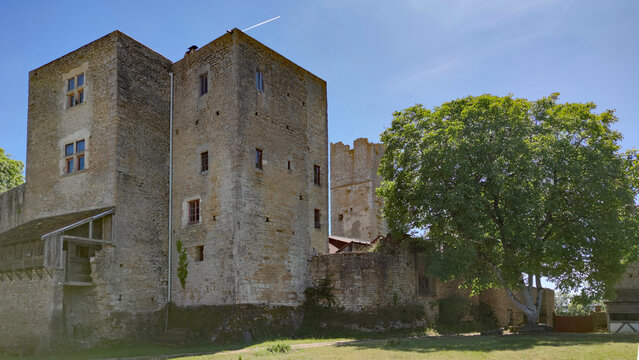 Le ch&acirc;teau de Thil &agrave; Vic-sous-Thil (Bourgogne). Attest&eacute; d&egrave;s 1016, occupation jusqu'au XVIIe si&egrave;cle. Fortement restaur&eacute; au XXe si&egrave;cle. (Monument historique class&eacute; le 12 septembre 1905)