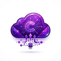 Fototapeta premium Digital Cloud Computing Data Storage and Network Technology.