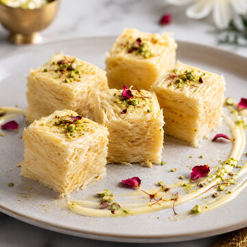 Soan Papdi presented as gourmet confectionery