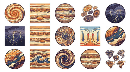 Abstract Cosmic Swirls and Planetary Textures. © akagami