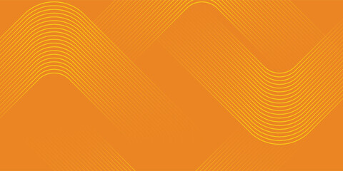 Orange abstract background. Minimal pattern. Vibrant gradient geometric lines. Modern design. Suit for banner, cover, business, flyer, poster, website, brochure, corporate © Buk