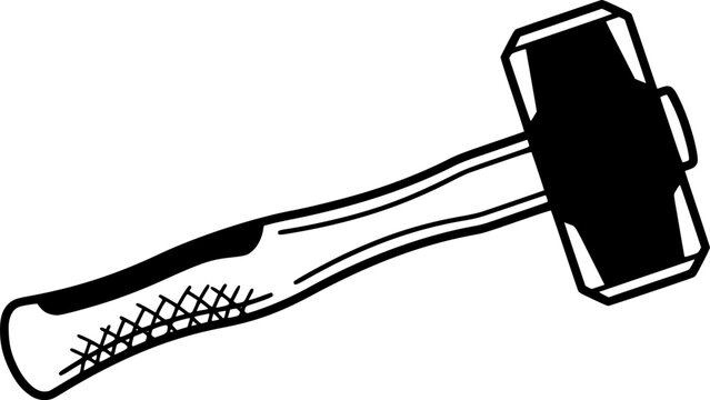Tiler sledge hammer icon. Simple illustration of tiler sledge hammer vector icon for web design isolated on white background

