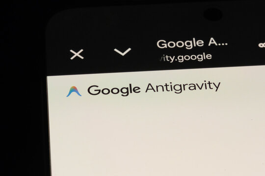 Shanghai,China-June 16th 2026: Google Antigravity logo on website