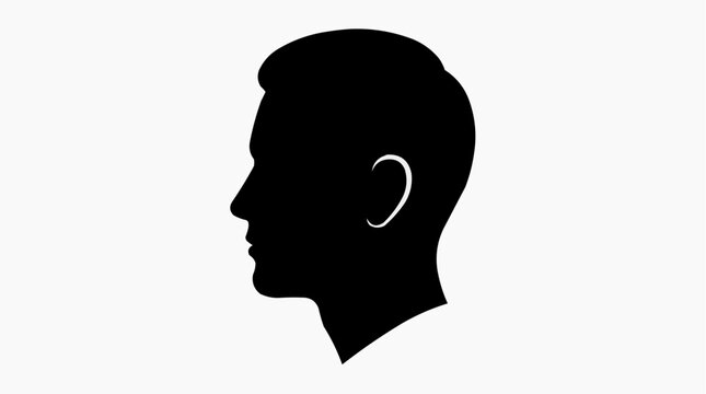 Silhouette of a man's head with profile view, suggesting concept of identity and individuality.