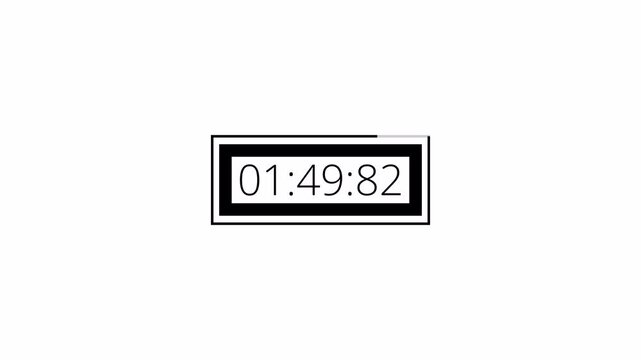 2 minutes countdown timer animation complete in 1 minute on transparent background, two minutes timer countdown animation, 2 minutes countdown video in 4k
