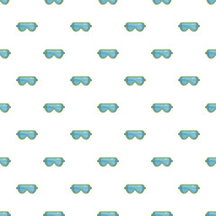 Fototapeta premium Diving goggles forming a repeating seamless pattern on a white background