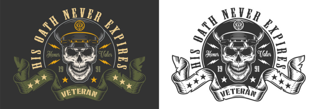 Skull military logo