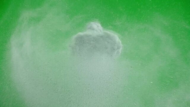Realistic Tornado Smoke Funnel Cloud on Green Screen - Storm Twister Dust Whirlwind Chroma Key Animation - Cyclone Atmospheric Vortex Motion Graphic Overlay