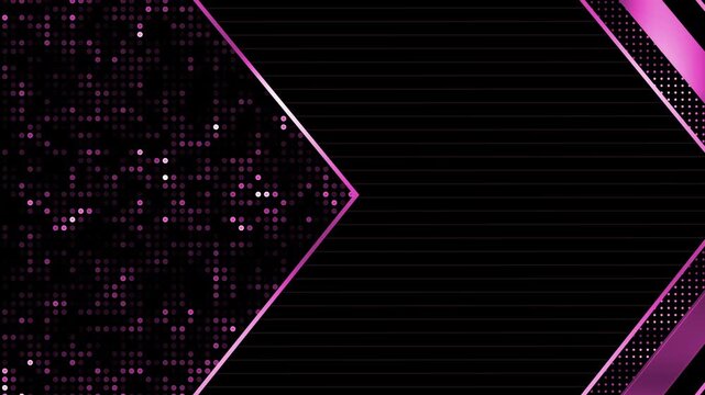Elegant black background with gold dotted texture and diagonal chevron accent animation
