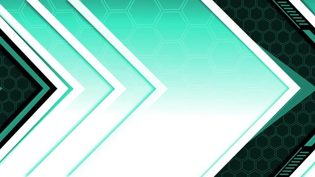 Abstract geometric background with layered chevrons hexagonal pattern animation