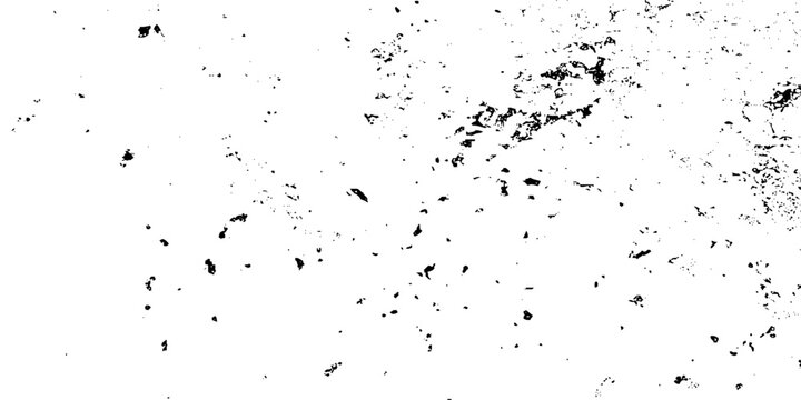 Distress urban overlay spotted concrete grain surface grainy noise rust wall grunge black splatter and white background. damaged chalk crack rough ink wall texture.