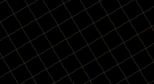 Minimalist gold geometric grid motion animation background, with rotating plus signs