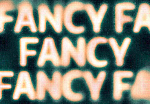 Halftone Soft Focus Text Effect