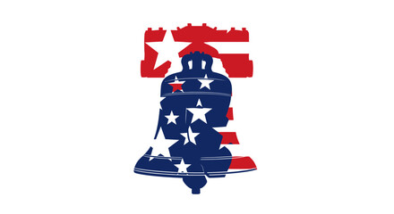 Liberty bell star spangled american symbol illustration © Ritu