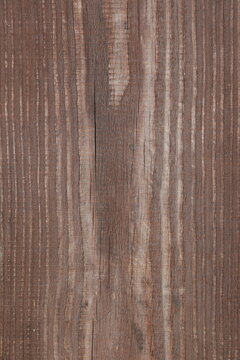 Muted Brown Aged Wood Grain Abstract Texture Vertical Background - Natural Rough Matte Surface with Detailed Lines for Copy Space