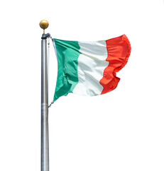 Flag of Italy isolated on white background