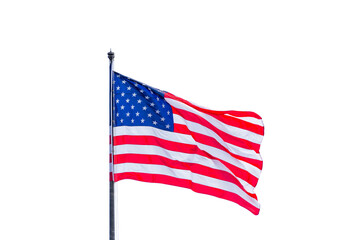 Fototapeta premium American flag isolated over a white background