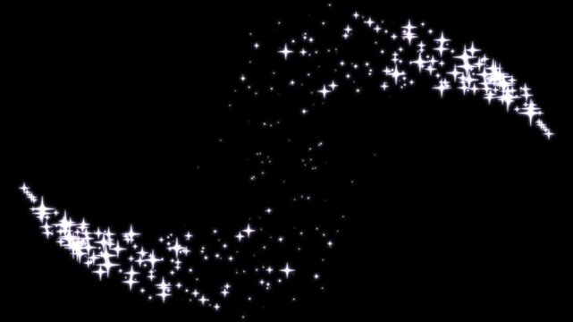 shining white glitter line star, twinkling glitter star. sparkling star shine animation, black screen, star sparkle vector doodles, Glowing glitter burst sparkle effect overlay.