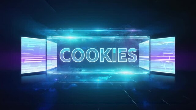 Hologram with the text "cookies".