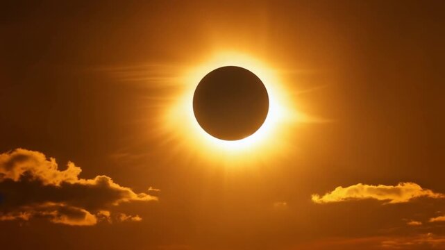 Eclipse at sunset.