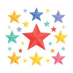 Obraz premium Colorful geometric star pattern