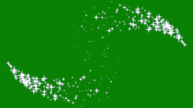 shining white glitter line star, twinkling glitter star. sparkling star shine animation, green screen, star sparkle vector doodles, Glowing glitter burst sparkle effect overlay.