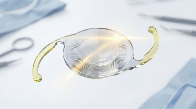 Intraocular lens for cataract surgery on clinical background