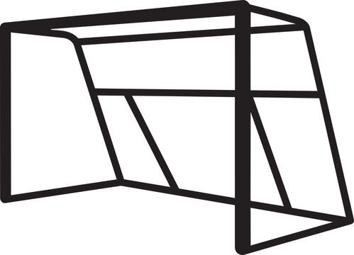 Black and white geometric cube wireframe structure isolated on white background