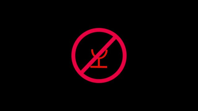 Flat microphone not allowed animation for recording podcast with cyan radio waves. radio wave and voice recording podcast mic microphone not allowed button icon animation. Recording microphone not all