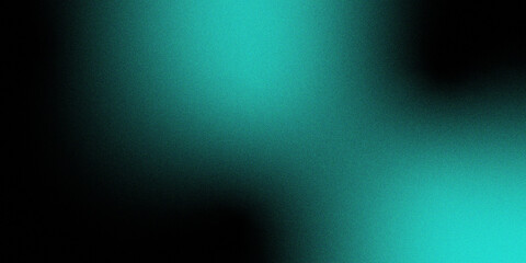 Obraz premium Abstract teal and black gradient background with subtle grainy texture overlay