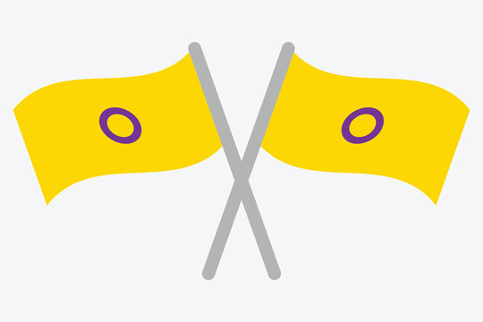 Intersex flag pride vector illustration. Term describe a person with both male and female sex characteristics at birth.