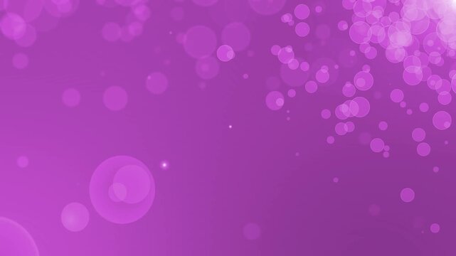 Soft bokeh lights on gradient background animation, circular light spots scattered, dreamy abstract texture