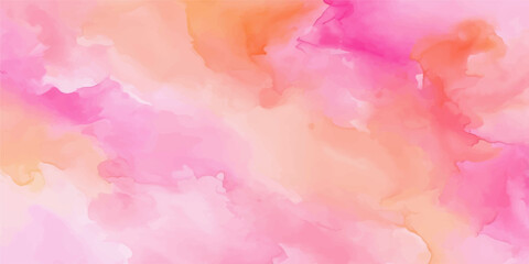 Fototapeta premium Soft Pink and Peach Watercolor Abstract Vector Background with Gentle Gradient Artistic Texture