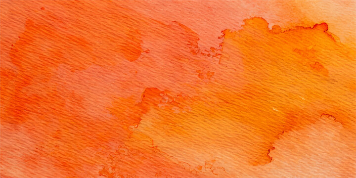 Bright orange watercolor vector background with soft gradient textures for modern creative digital artistic design