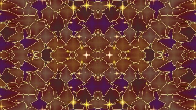 Golden cracked pattern with purple accents