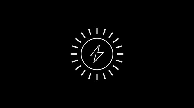 Solar energy animation showing clean and renewable power source using sunlight, dynamic clip illustrating sustainable electricity generation.