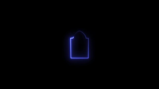 Glowing neon Arabic Islamic text box title frame border video animation ,Glowing neon line Set of linear style Islamic windows 4k video animation,Neon effect Islamic pattern frame icon animation 4k mo