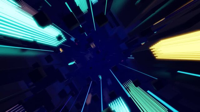 Blockchain Voyage: A Hypnotic Journey Through a Digital Tunnel - Perfect for projects related to cryptocurrency and decentralized technology.
