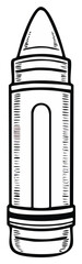 Naklejka premium Detailed illustration of a single bullet cartridge with a pointed tip