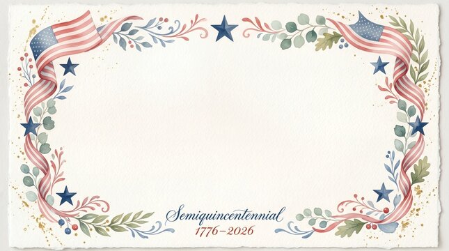Semiquincentennial 250th anniversary usa independence celebration flag frame with semiquincentennial anniversary independence celebration american