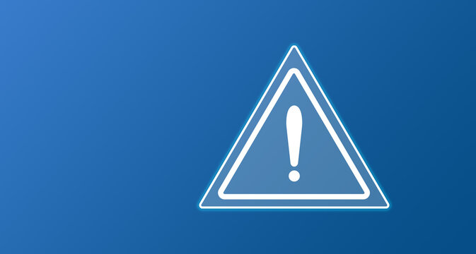warning triangle icon isolated on abstract background