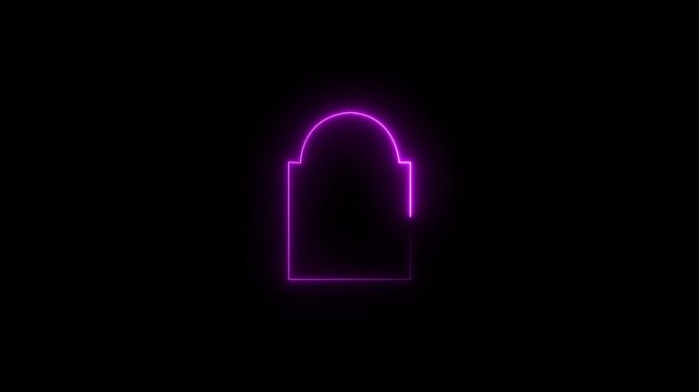Glowing neon Arabic Islamic text box title frame border video animation ,Glowing neon line Set of linear style Islamic windows 4k video animation,Neon effect Islamic pattern frame icon animation 4k mo