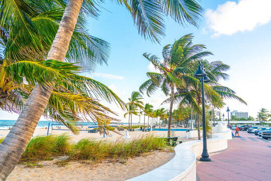 Beach at Fort Lauderdale in Florida on a beautiful sumer day