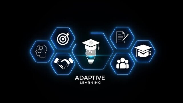 online education technology concept, E-learning education, internet lessons and online webinar, AI-enhanced learning with personalized courses. on transparent background.