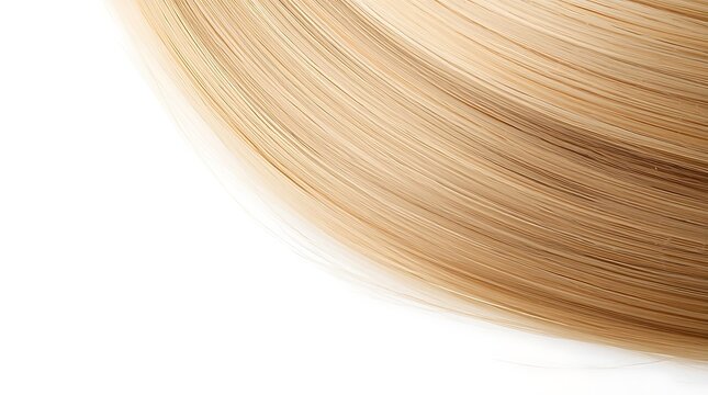 Close-up of Shiny, Healthy, Blonde Hair Strands.